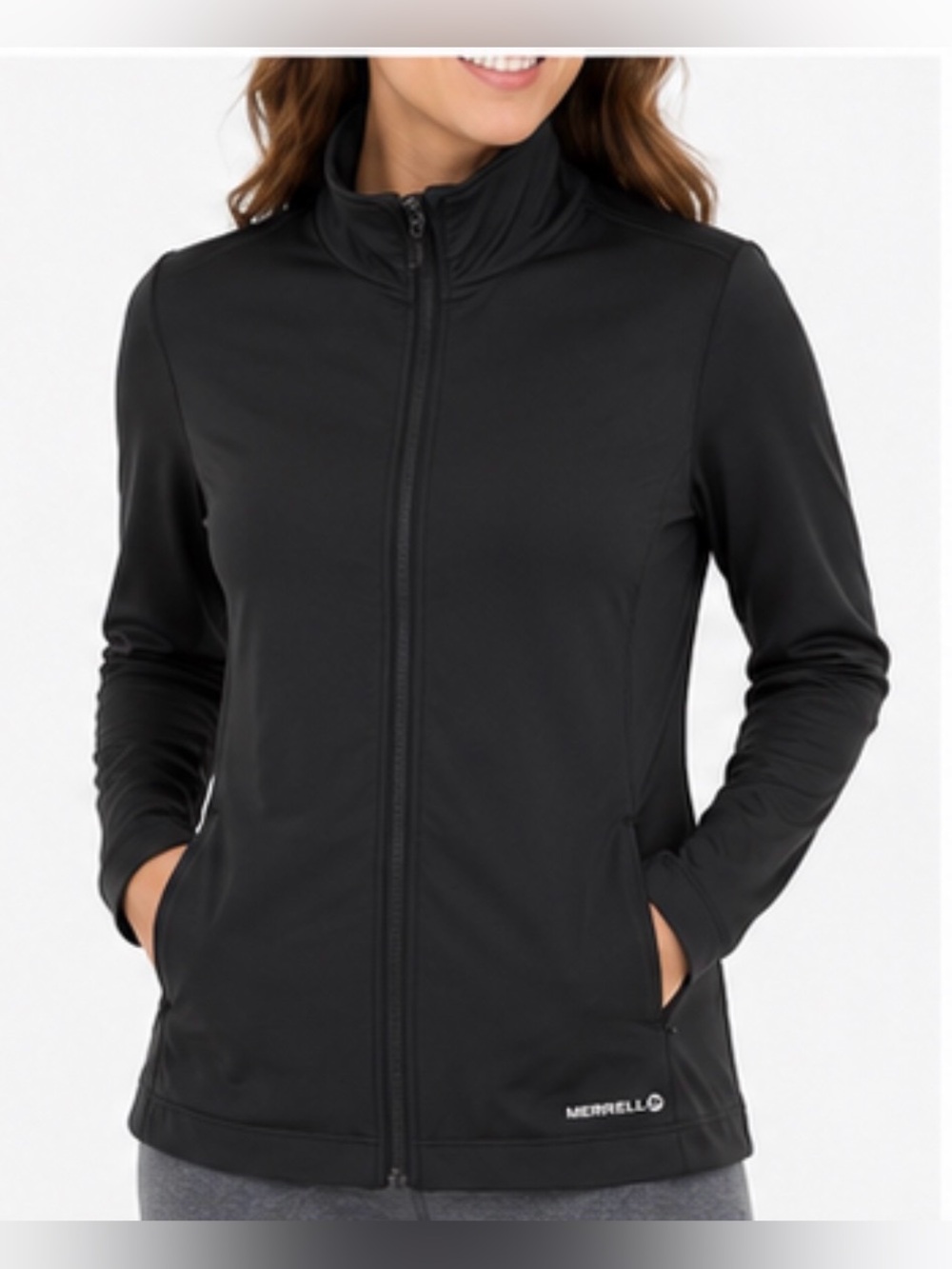 Merrell Opti-Wick Black Full Zip Athletic Jacket Women’s Large